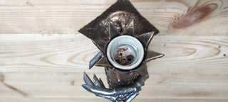 Gothic Skeleton Hand Wall Sconce - Handmade Torch Light Fixture
