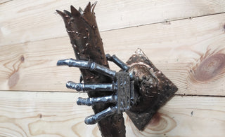 Gothic Skeleton Hand Wall Sconce - Handmade Torch Light Fixture