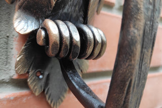 Forged Iron Owl Barn Door Handle: Farmhouse Animal Door Pull