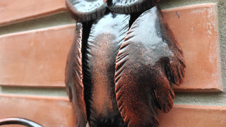 Handmade Metal Owl Key Holder: Rustic Wall Hooks, Home Decor