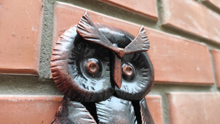 Handmade Metal Owl Key Holder: Rustic Wall Hooks, Home Decor