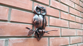 Handmade Metal Owl Key Holder: Rustic Wall Hooks, Home Decor