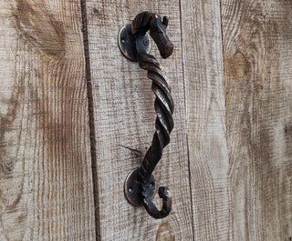Handmade Horse Barn Door Handle: Wrought Iron Metal Decor