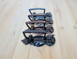 Handcrafted Forged Iron Owl Door Handle: Farmhouse Decor