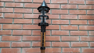 Wall sconce torch with a wooden handle in medieval, Viking style, decorative light Wall light handcrafted