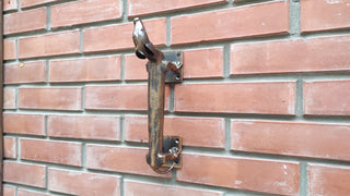 Hand Forged Dachshund Door Handle: Wrought Iron Dog Lover Decor