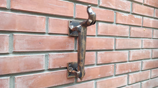 Hand Forged Dachshund Door Handle: Wrought Iron Dog Lover Decor