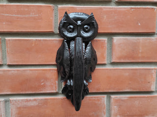 Forged Iron Owl Barn Door Handle: Farmhouse Decor