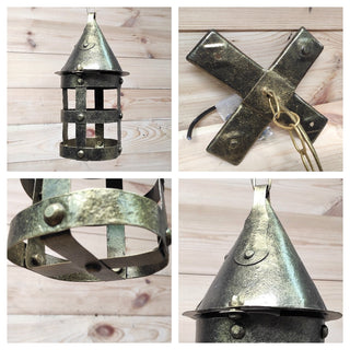 Ceiling lights, pendant lights, Medieval lantern, Hand forged, Hanging light