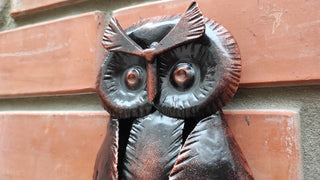 Handmade Metal Owl Key Holder: Rustic Wall Hooks, Home Decor