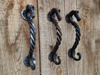 Handmade Horse Barn Door Handle: Wrought Iron Metal Decor