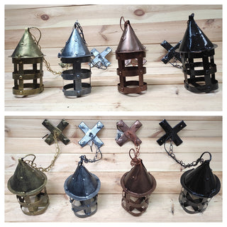 Ceiling lights, pendant lights, Medieval lantern, Hand forged, Hanging light