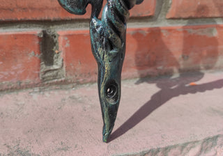 Hand Forged Flower Door Handle: Wrought Iron Barn Decor