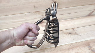 Handcrafted Scorpion Iron Door Handle: Unique Barn Door Pull