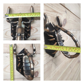 Handcrafted Scorpion Iron Door Handle: Unique Barn Door Pull
