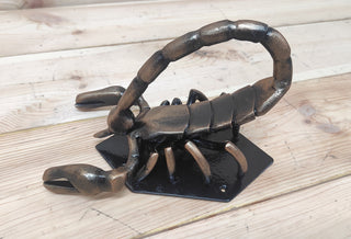 Handcrafted Scorpion Iron Door Handle: Unique Barn Door Pull