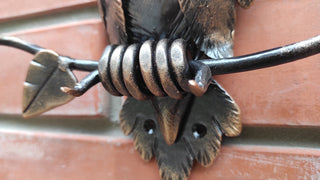 Handmade Iron Owl Key Holder: Rustic Wall Decor, Key Hooks