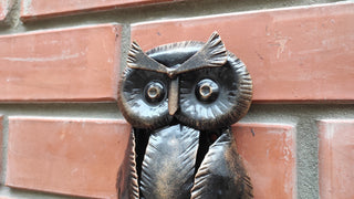 Handmade Iron Owl Key Holder: Rustic Wall Decor, Key Hooks