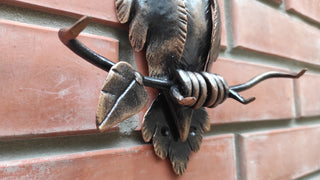 Handmade Iron Owl Key Holder: Rustic Wall Decor, Key Hooks