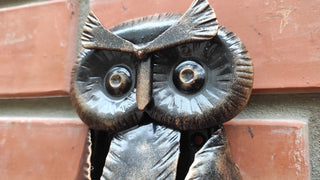 Handmade Iron Owl Key Holder: Rustic Wall Decor, Key Hooks