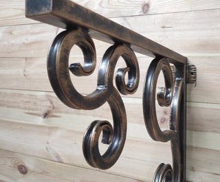 Metal wrought iron bracket, pendant pot bracket, pendant light hook, light fixture bracket, wall bracket