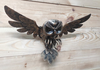 Owl wall art, Home decor, Owl Sculpture, Handicraft Wall Pendant, Wall decoration, Gift idea