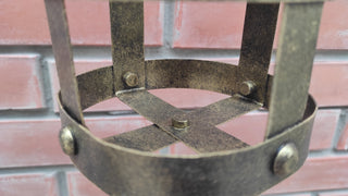 Hand Forged Wall Lantern: Medieval Viking Style Lamp