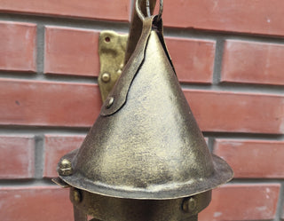 Hand Forged Wall Lantern: Medieval Viking Style Lamp