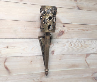Hand Forged Viking Sconce Torch: Medieval Wall Light