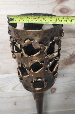 Hand Forged Viking Sconce Torch: Medieval Wall Light