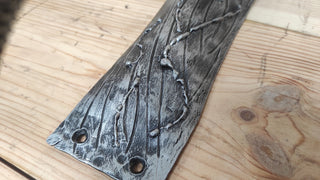 Forged Iron Axe Door Handle: Viking Barn Door Pull