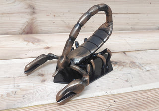 Handcrafted Scorpion Iron Door Handle: Unique Barn Door Pull