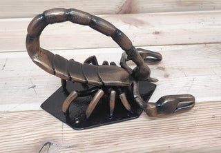 Handcrafted Scorpion Iron Door Handle: Unique Barn Door Pull