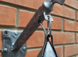 Hand Forged Wall Lantern on Spear: Medieval Viking Style Lamp