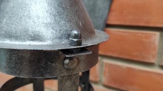Hand Forged Wall Lantern on Spear: Medieval Viking Style Lamp