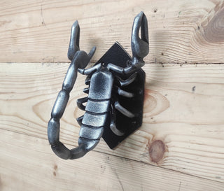 Hand Forged Scorpion Door Handle: Unique Iron Barn Door Pull