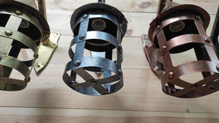 Hand Forged Wall Lantern: Medieval Viking Style Spear Light