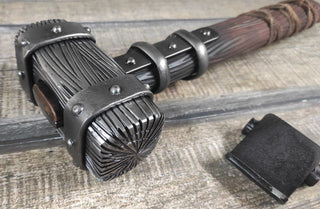 Hand Forged Wrought Iron Viking Hammer: Decorative Thor Hammer