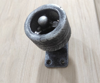 Hand-Forged Metal Tire Door Handle - Transport Decor, wheel knob