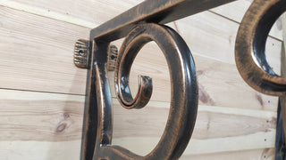 Wrought Iron Pendant Light Bracket: Hand Forged Bronze Wall Hook