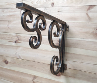 Metal wrought iron bracket, pendant pot bracket, pendant light hook, light fixture bracket, wall bracket