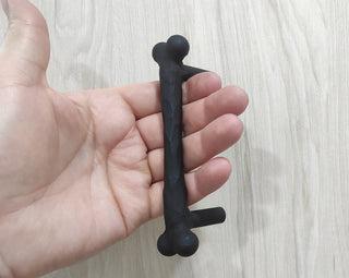 Door Handle Bone, Black Door Knob, Animal Metal Cabinet Handle, Kitchen Drawer Handle, Forged Dresser Handle