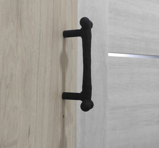 Handmade Bone-Shaped Door Handle: Black Metal Cabinet Knob