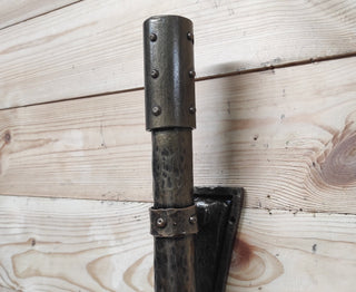 Hand Forged Wrought Iron Viking Torch Sconce - Medieval Wall Light