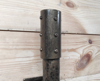 Hand Forged Wrought Iron Viking Torch Sconce - Medieval Wall Light