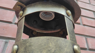 Hand Forged Wall Lantern: Medieval Viking Style Lamp