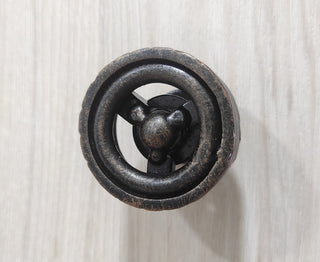 Handmade Tire-Shaped Metal Knob: Car-Themed Decor