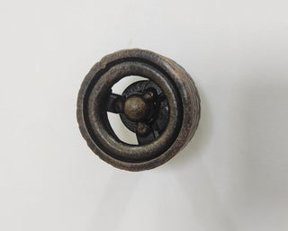 Handmade Tire-Shaped Metal Knob: Car-Themed Decor