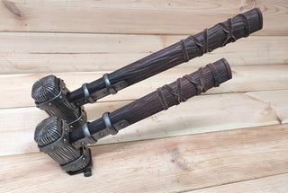 Hand Forged Wrought Iron Viking Hammer: Decorative Thor Hammer