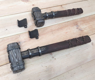 Hand Forged Wrought Iron Viking Hammer: Decorative Thor Hammer